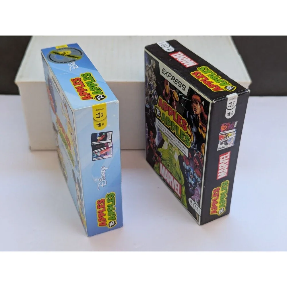 Lot Of 2 Apples to Apples Express Mattel Card Game Disney & Marvel Edition New